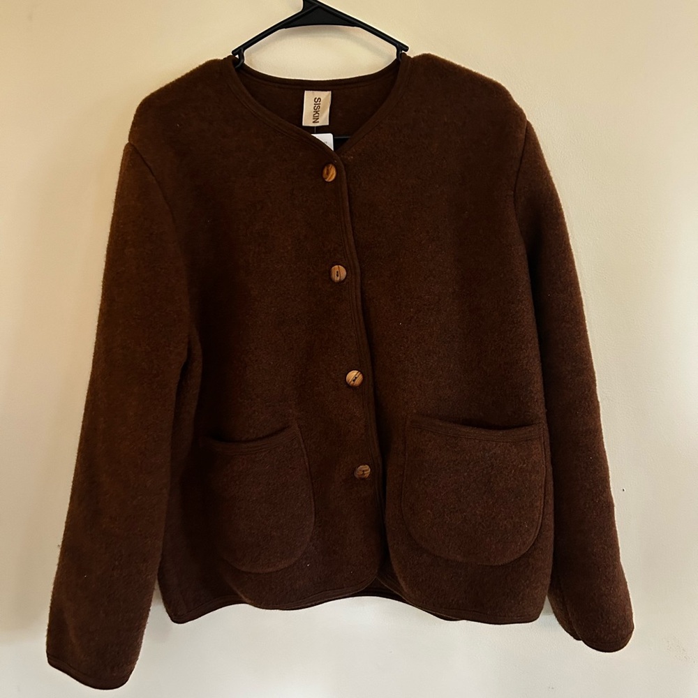 SISKIN Harrier Womens wool Jacket in Squirrel. NWT